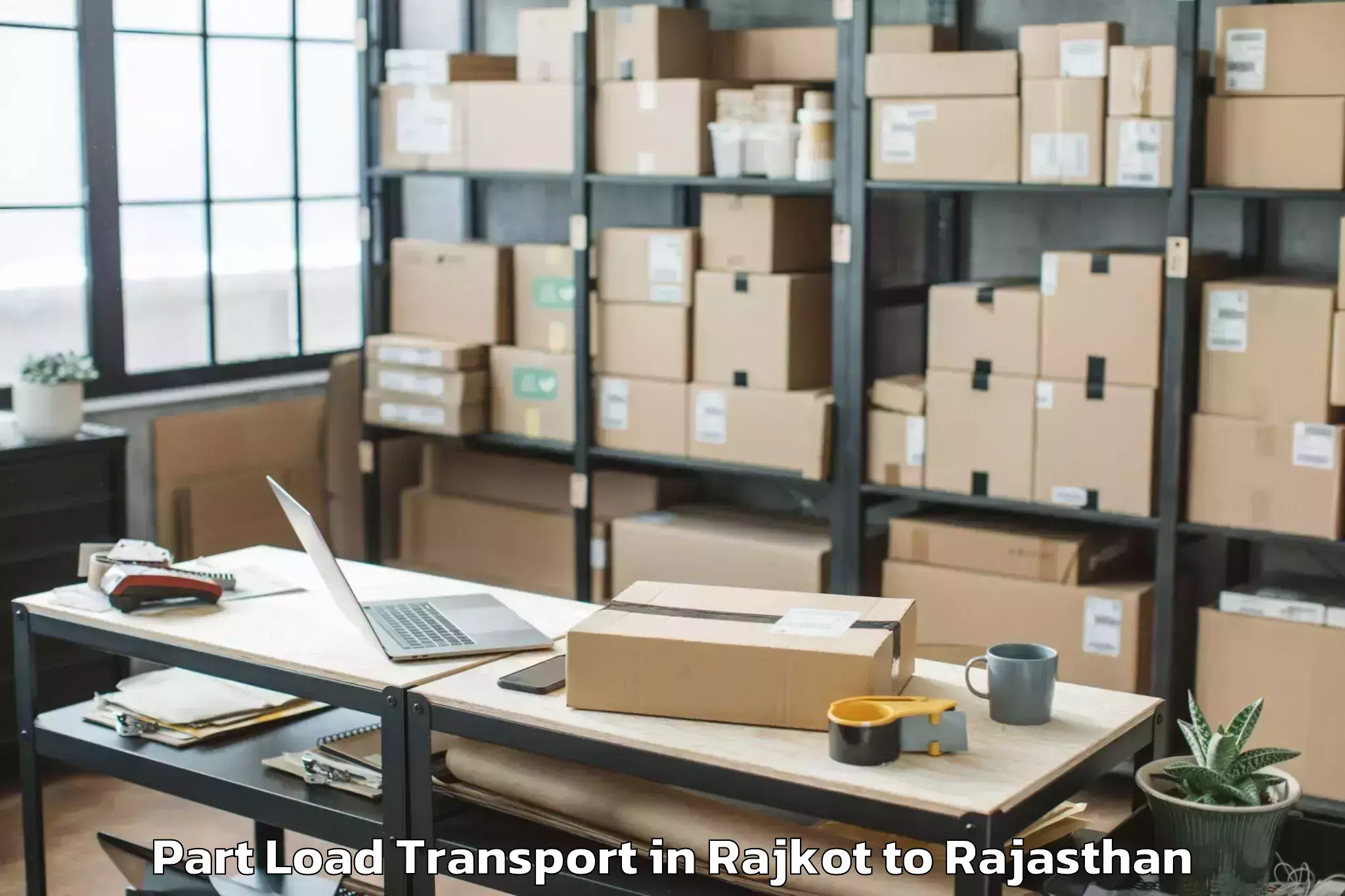 Professional Rajkot to Baswa Part Load Transport